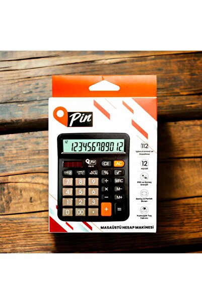 Pin 111 Büyük Boy 12 Hane Masaüstü Hesap Makinesi