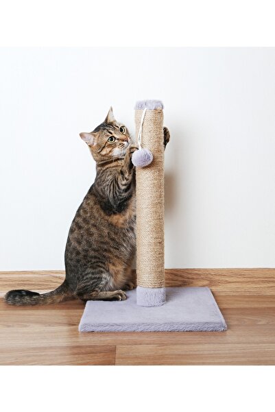 Loyapink 42 Cm Kedi Tırmalama Tahtası, Jüt Ipli, Peluş Kumaşlı
