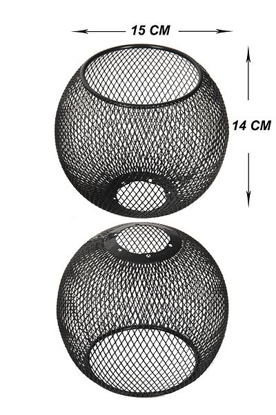 ROY AYDINLATMA Metal Chandelier Arm Head Ball E-27 Sieve Black 15cm