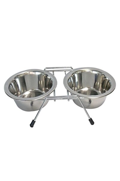 Genel Markalar Tommy Tel Ayaklı Ikili Köpek Çelik Mama Kabı S