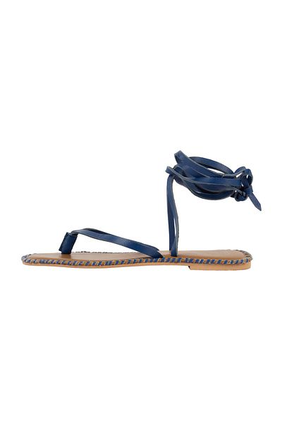 Faina Sandalette - Blau - Flacher Absatz