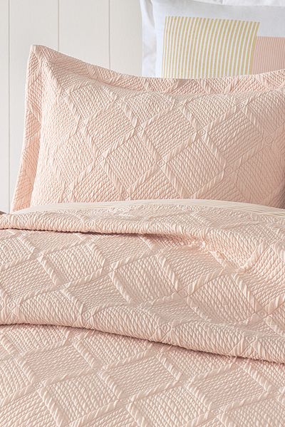 Puffy Julian Single Bedspread Set - Blush