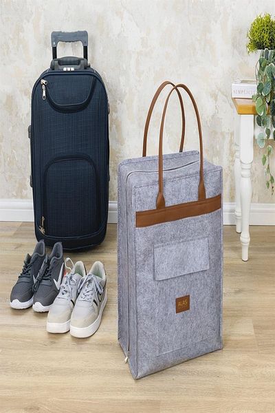 MasterCar Travel Type Leather Shoes with Handles - Luggage Bag and Storage Box
