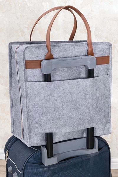 MasterCar Travel Type Leather Shoes with Handles - Luggage Bag and Storage Box