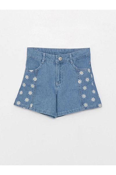 LC Waikiki Lcw Kids Printed Girl's Jean Shorts