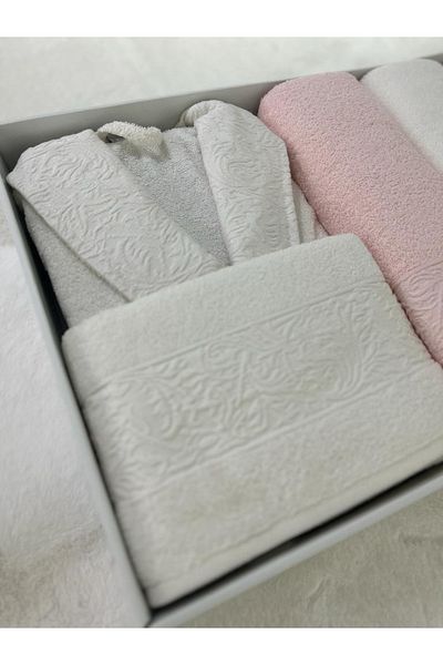 Nurpak Fashion 8 Piece Σετ Ρόμπας Κρέμα - Πούδρα