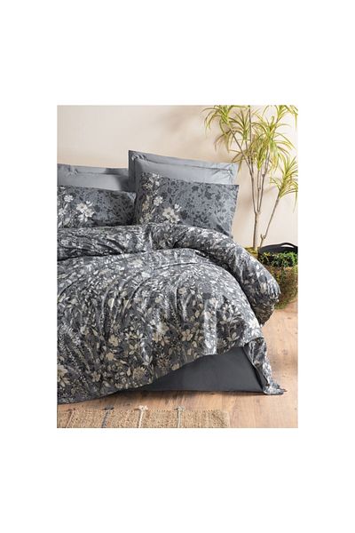 Cotton Box Σετ Παπλωματοθήκη Διπλό Διπλό Comely Anthracite