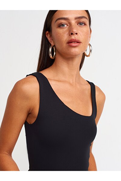 Dilvin 30331 أعلى غير متماثل أسود