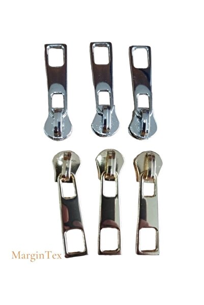 MarginTex Metal Fermuar Başlığı 20 Adet ( Sürgü Metal Fermuar Kürsör )