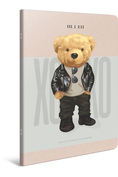 Gıpta Xoxo 120 Sheets - 17x24 Spiraled Striped Hard Cover Notebook