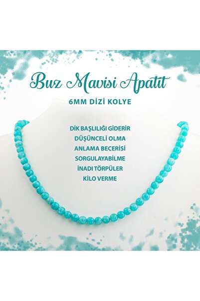 Deniz Doğal Taş قلادة من الأحجار الكريمة الطبيعية المعتمدة من الأباتيت الأزرق...