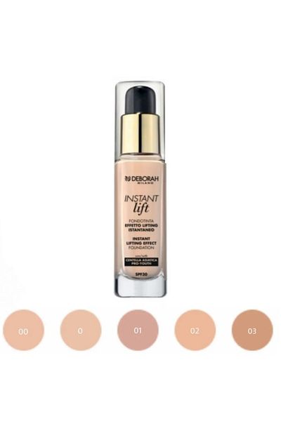 Deborah Instant Lift SPF30 Smoothing Moisturizing Liquid Lasting Foundation No: 00 Ivory