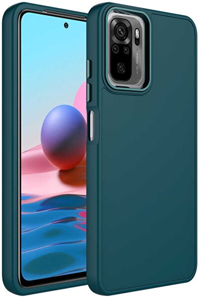Case 4U Xiaomi Redmi Note 10 / 10s Kılıf Metal Çerçeve Hassas Butonlu Renkli ...