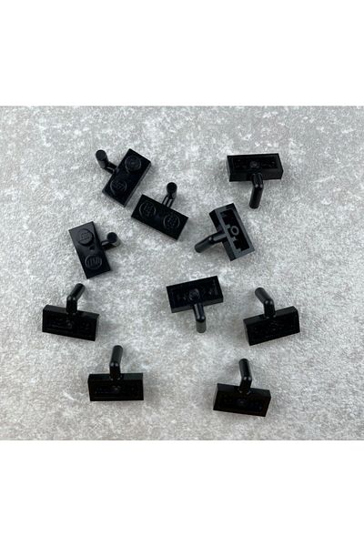 LEGO Original Custom Moc Accessory Plate Modified 1 X 2 Horizontal Bar Black Flat Brick 10 Pieces Will Be Sent