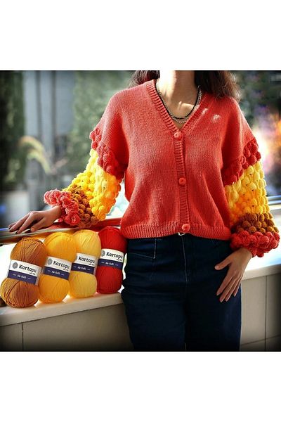 Kartopu Aksoft Dark Orange Hand Knitting Yarn K237