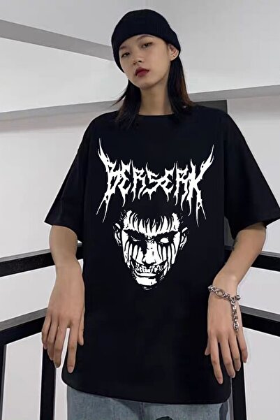 Freak Tshirt Black Color Berserk Printed Oversize Unisex Anime T-shirt