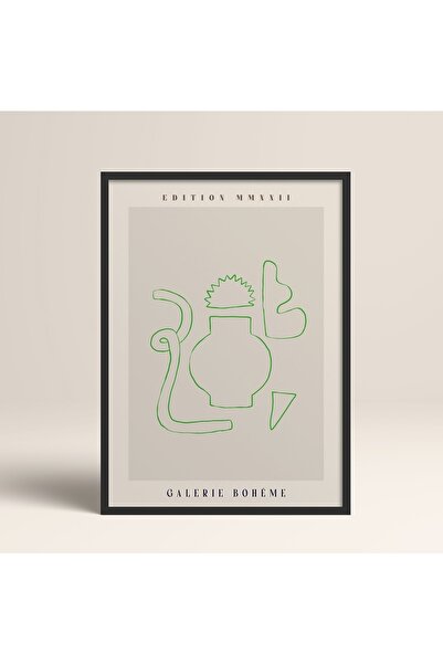 HOMEPACK Crna slika u drvenom okviru, uokviren poster, umetnički moderni zidn...