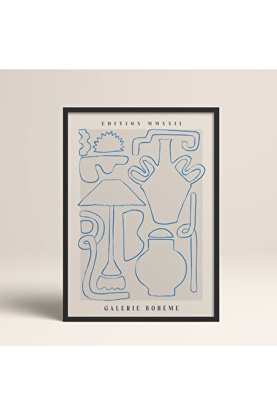 HOMEPACK Crna slika u drvenom okviru, uokviren poster, umetnički moderni zidn...
