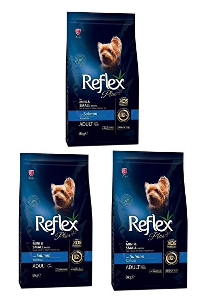 Reflex Plus Mini Ve Küçük Irk Somonlu Yetişkin Köpek Maması 8kg (3 Adet)