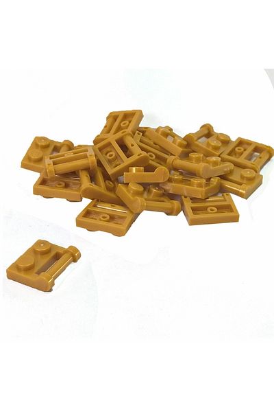 LEGO Custom Moc Accessory Plate Modified 1 X 2 Horizontal Bar Gold Flat Brick 8 Pieces to Send