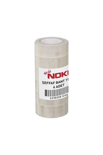 Noki 12 Pieces Crystal Office Tape 19mm X 33 Meters Money Tape