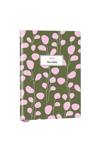 Victoria's Journals غطاء مرن من الجلد النباتي Smyth Flexy Art 192 ورقة مقاس A6 80 جرامدفتر ملاحظات مبطن