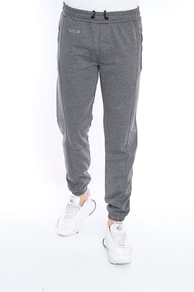 NEED LİFE Men's Gray Zippered Pocket Jogger Sweatpants