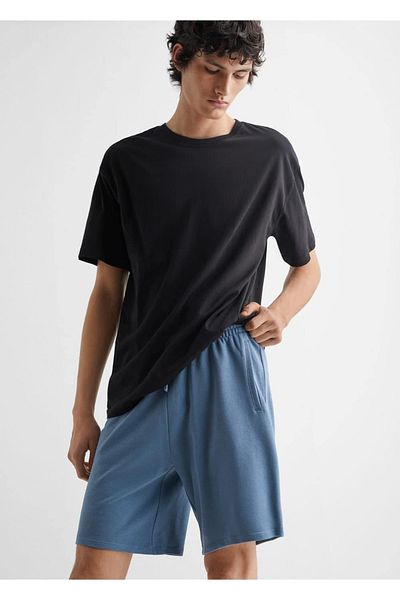 Mango Teen Βαμβακερές βερμούδες για τζόκινγκ