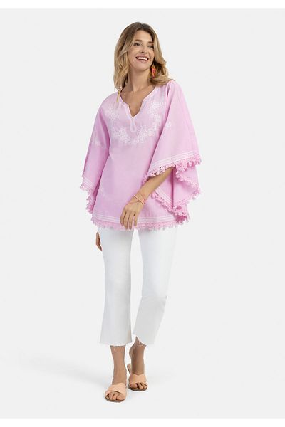 USHA FESTIVAL Poncho carnea