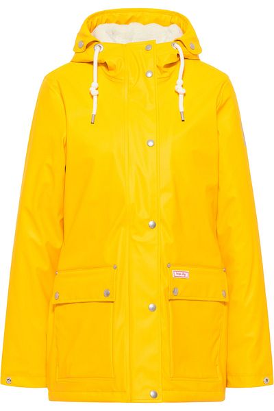 myMo Regenjacke mit Kunstfell-Innenfutter