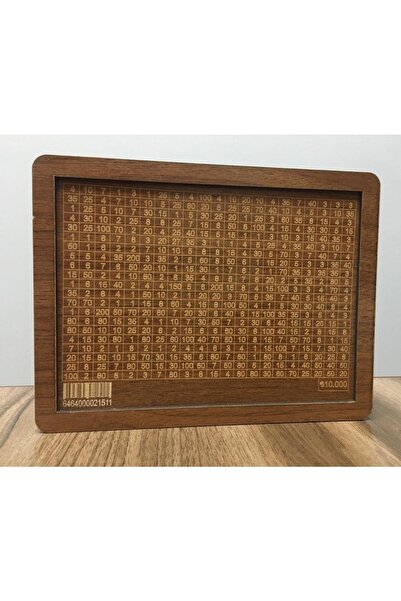 NEOWEAR 10000 Tl Hedefli Parabox Ahşap Kumbara Para Biriktirme Kutusu Boyut 2...