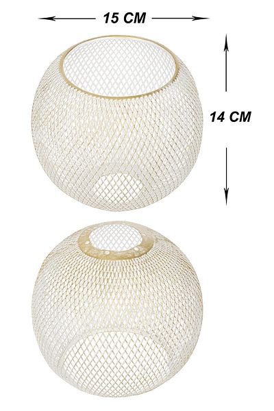 VENON Metal Chandelier Arm Head Ball E-27 Sieve Cream Yellow 15cm