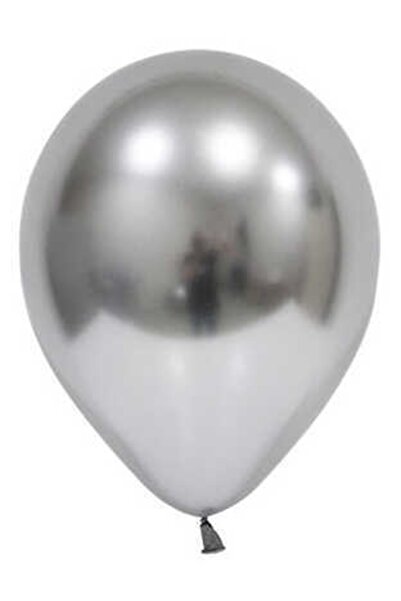Acar Süs بالون كروم لامع 5 إنك فضي 100 قطعة