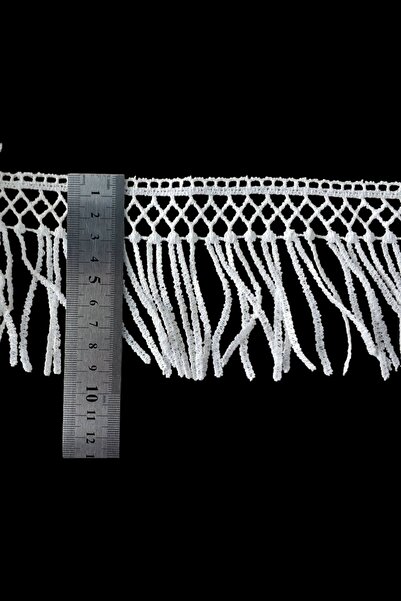 DUAYEN Güpür Dantel Saçaklı Klasik Desen 2 Metre