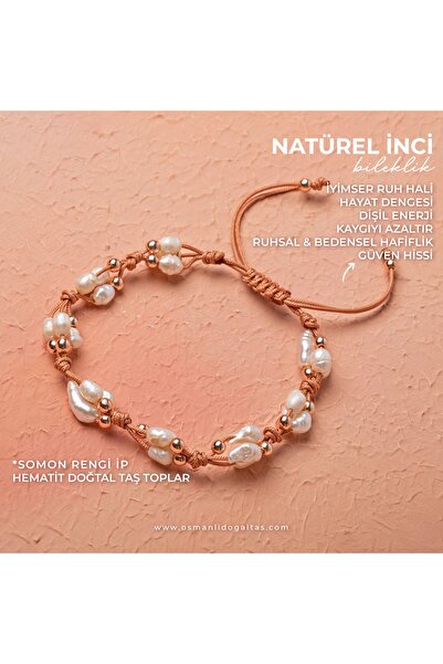 OSMANLI DOĞAL TAŞ Sertifikalı Gerçek Inci Natürel Kesim Doğal Taşlı Makrome B...