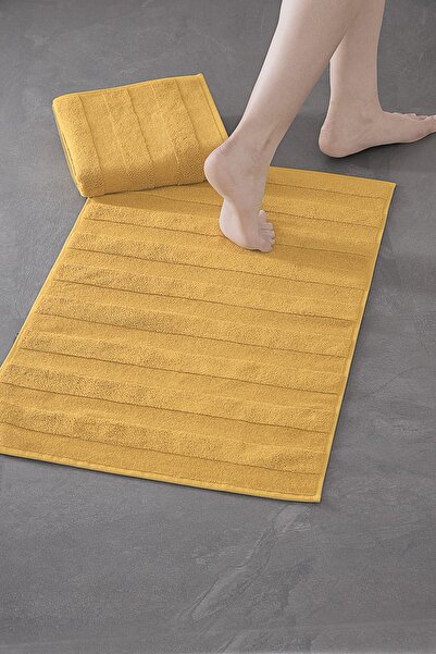 COTTONMANIA Mons Bathmat 101 - Yeni Trend, 50x75cm. 2ad. Premium Ayak Havlusu...
