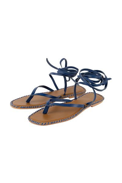 Faina Sandalette - Blau - Flacher Absatz