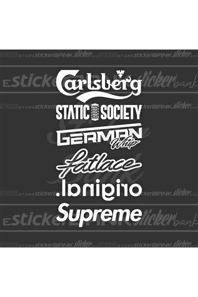 Sticker Bank مجموعة ملصقات للنافذة الخلفية مكونة من 6 قطع - ملصق سيارة