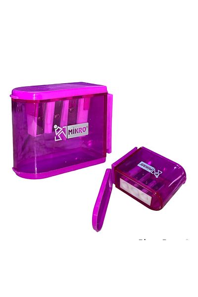 Mikro Mk-2025 Three-Eyed Pencil Sharpener - Purple