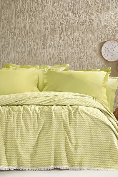 Yataş Gwen Çift Kişilik Pike Takımı - Yağ Yeşili