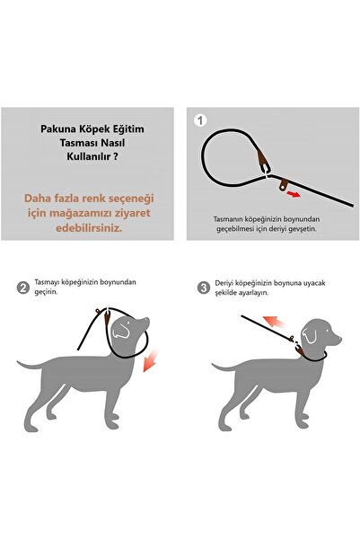 Pakuna Köpek Eğitim Tasması, Ayarlanabilir Tasma, Renkli Köpek Tasması 55cm