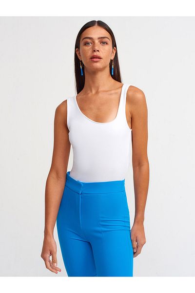 Dilvin 30331 Asymmetric Top-white
