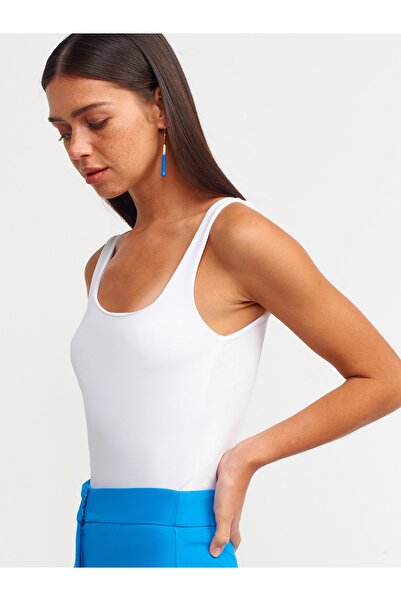 Dilvin 30331 Asymmetric Top-white