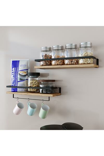 ROOMART Rt4 Metal Çerçeveli Baharatlık Çok Amaçlı Banyo Ve Mutfak Duvar Rafı ...