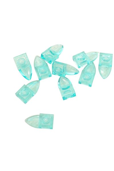 LEGO Original Moc Accessory Plate Modified 1 X 1 Transparent Blue Horizontal Tooth Flat Brick 4 Pieces Will Be Sent