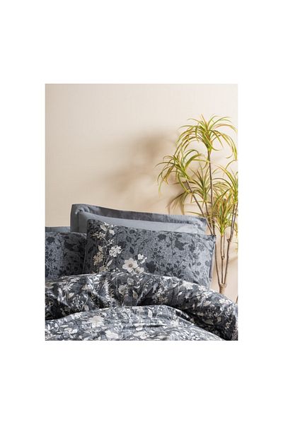 Cotton Box Σετ Παπλωματοθήκη Διπλό Διπλό Comely Anthracite