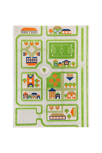 İVİ 134 x 180 cm Yeşil Trafik 3 Boyutlu Oyun Halısı 121MD033YE13183