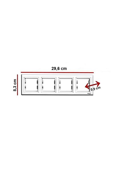 SCHNEIDER Asfora Anthracite 4-Piece Horizontal Frame