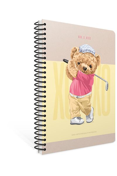 Gıpta Xoxo 17x24 Spiraled Lined Hard Cover Notebook 120 Sheets