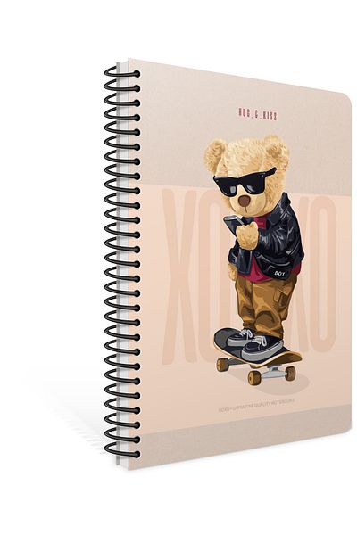 Gıpta Xoxo 17x24 Spiraled Lined Hard Cover Notebook 120 Sheets